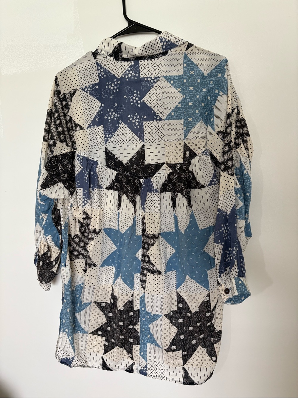 Free people patchwork button down top - Picture 3 of 3